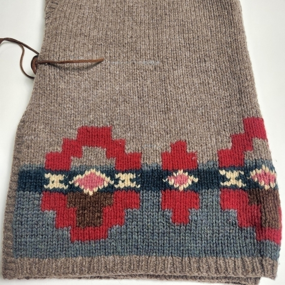 Vintage Lauren Ralph Lauren Knit Alpaca Wool Aztec Vest - Picture 8 of 13
